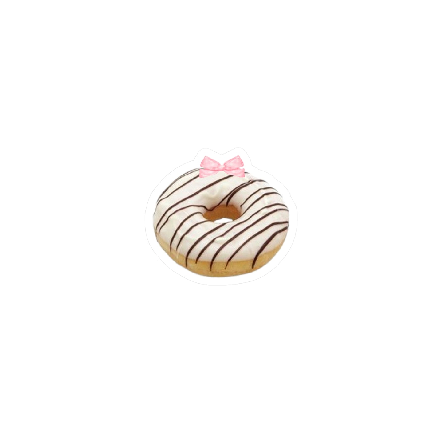Donut Sticker | Bow Coquette Decal | Cute Feminine Car Accessory | Funny Aesthetic Sticker