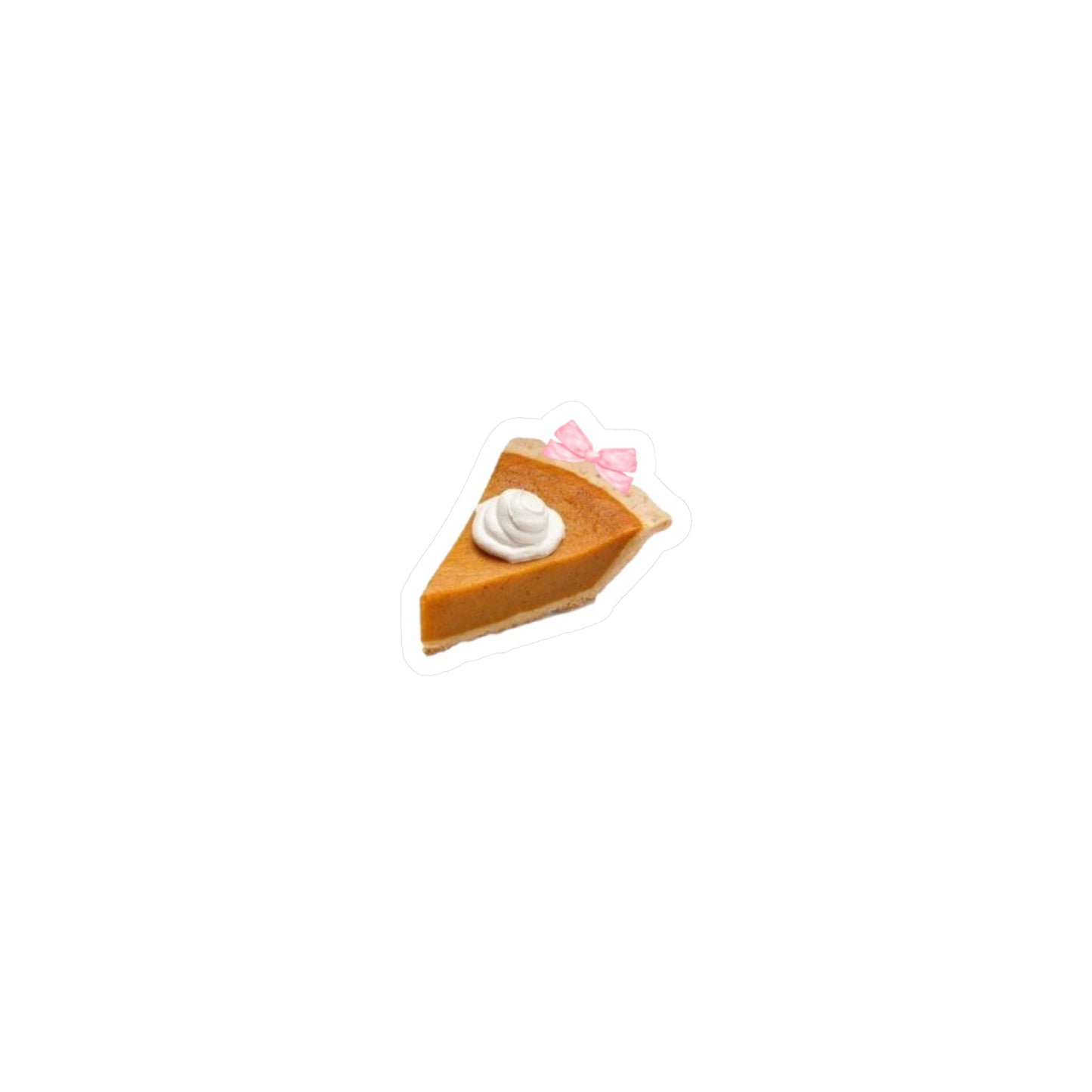 Pumpkin Pie Sticker | Bow Coquette Decal | Cute Feminine Car Accessory | Funny Aesthetic Sticker
