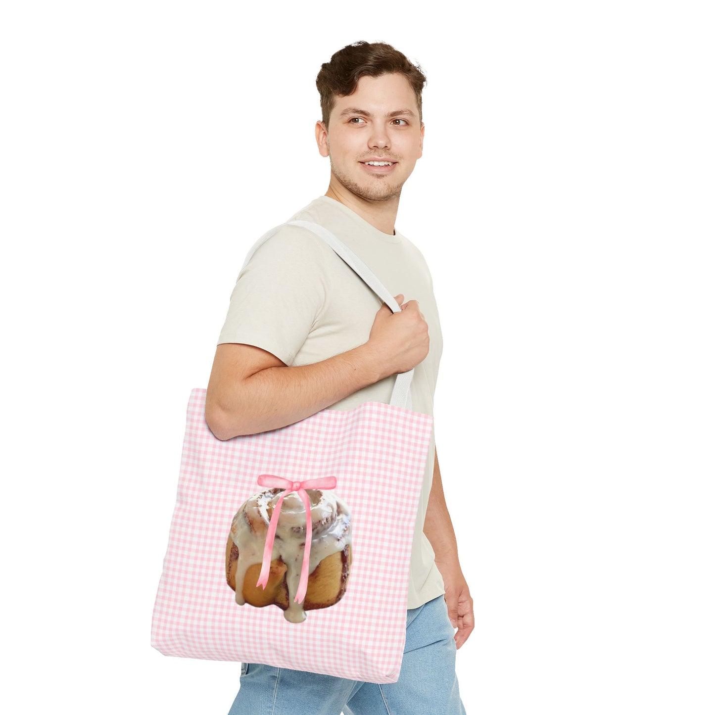 Cinnamon Roll Tote Bag – Pink Bow Coquette Edition