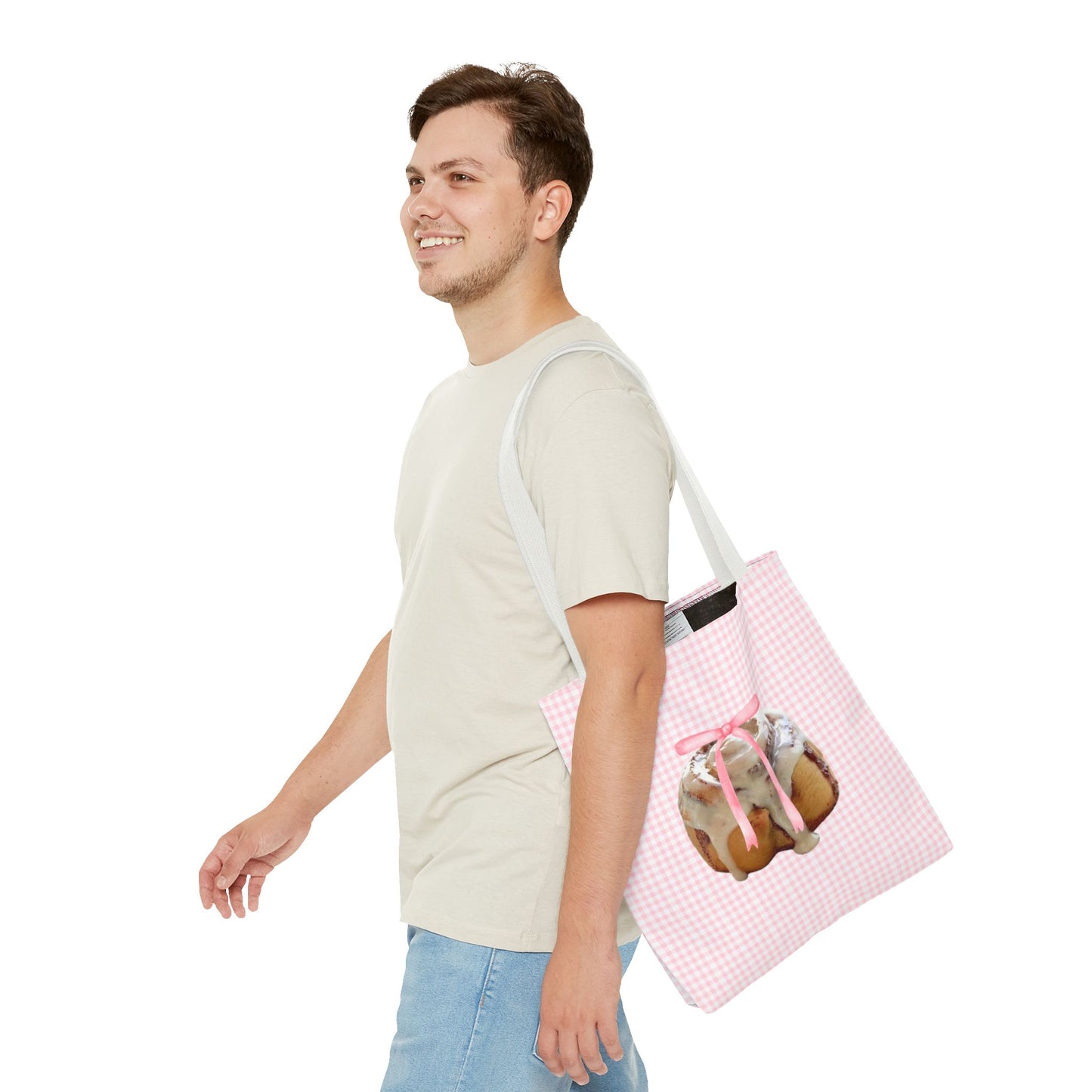 Cinnamon Roll Tote Bag – Pink Bow Coquette Edition