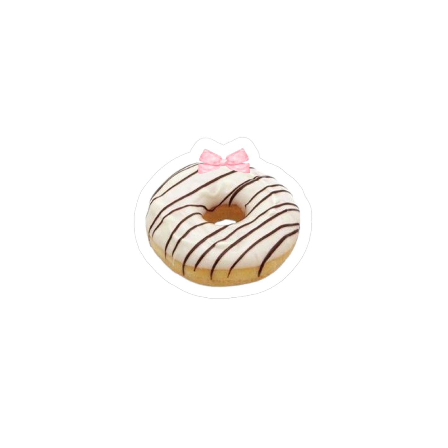 Donut Sticker | Bow Coquette Decal | Cute Feminine Car Accessory | Funny Aesthetic Sticker