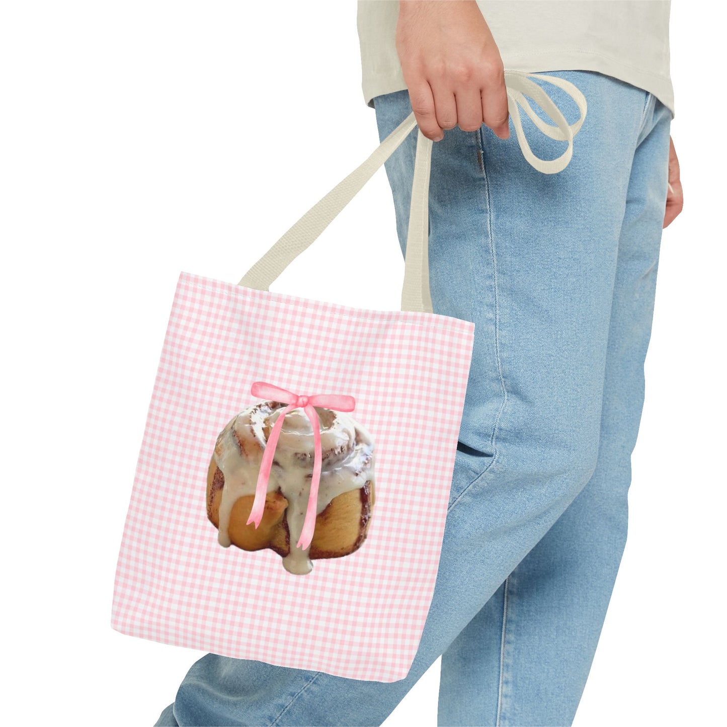 Cinnamon Roll Tote Bag – Pink Bow Coquette Edition