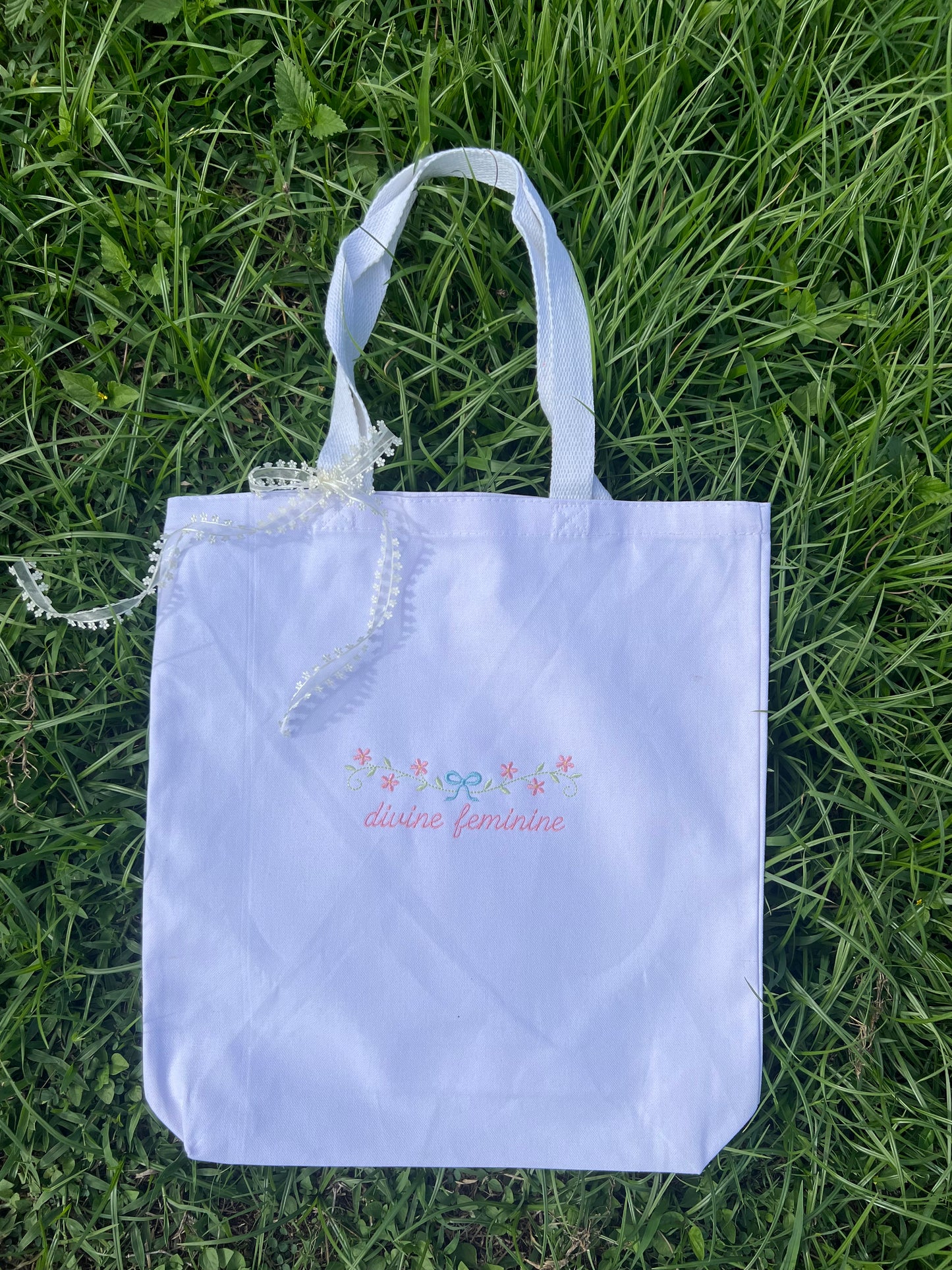 Divine Feminine Tote | Cottage core Tote Bags, Aesthetic Tote Bag, Vintage Classic Book Tote Bag, Tote Bag Gift for Friend, Handmade Bags