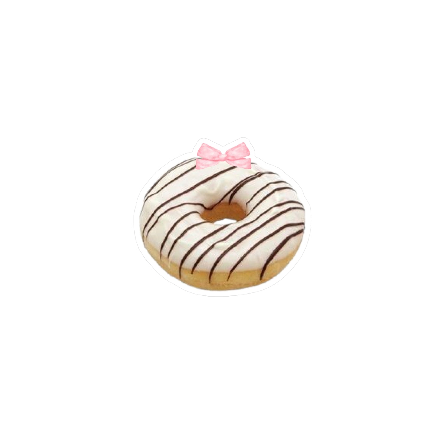 Donut Sticker | Bow Coquette Decal | Cute Feminine Car Accessory | Funny Aesthetic Sticker
