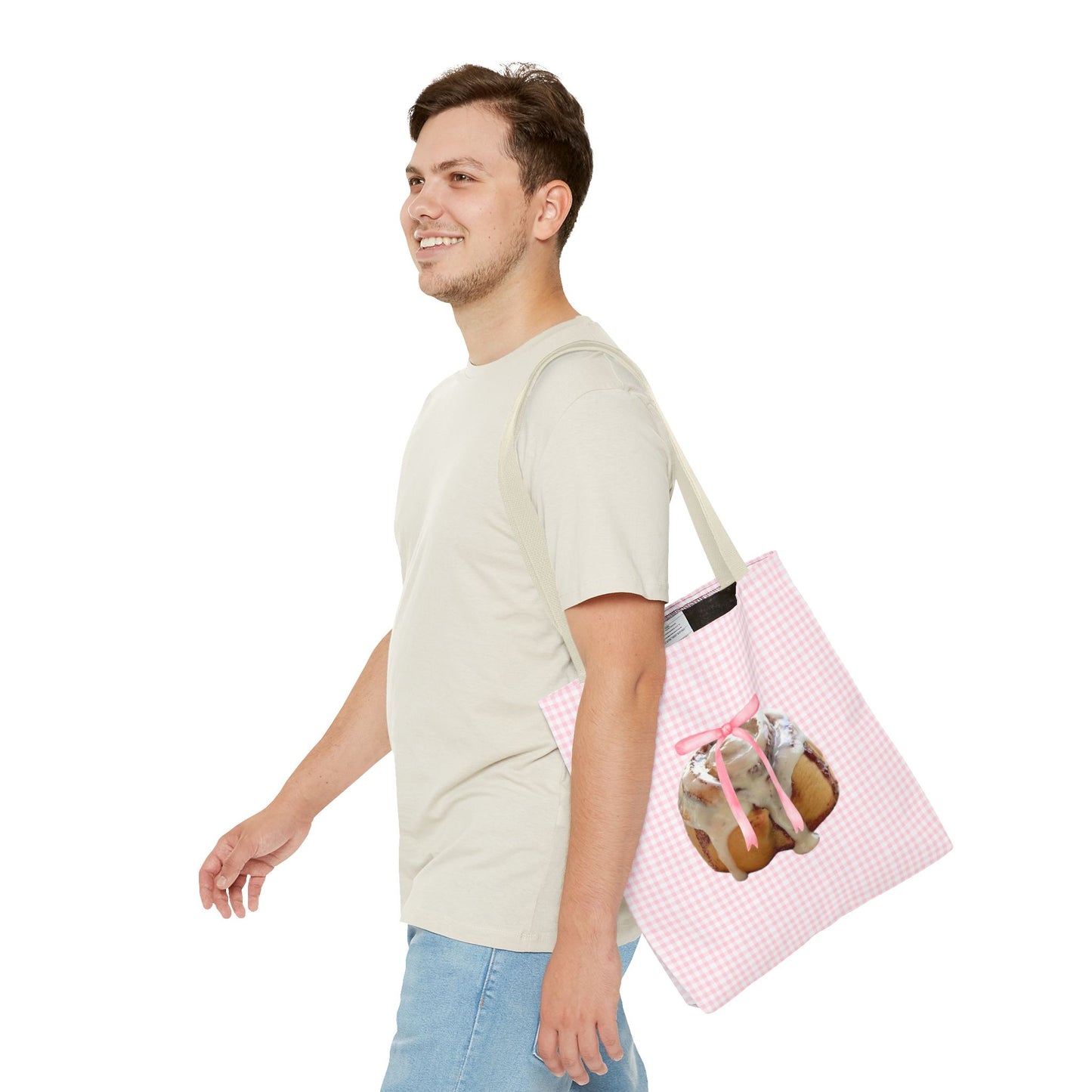 Cinnamon Roll Tote Bag – Pink Bow Coquette Edition