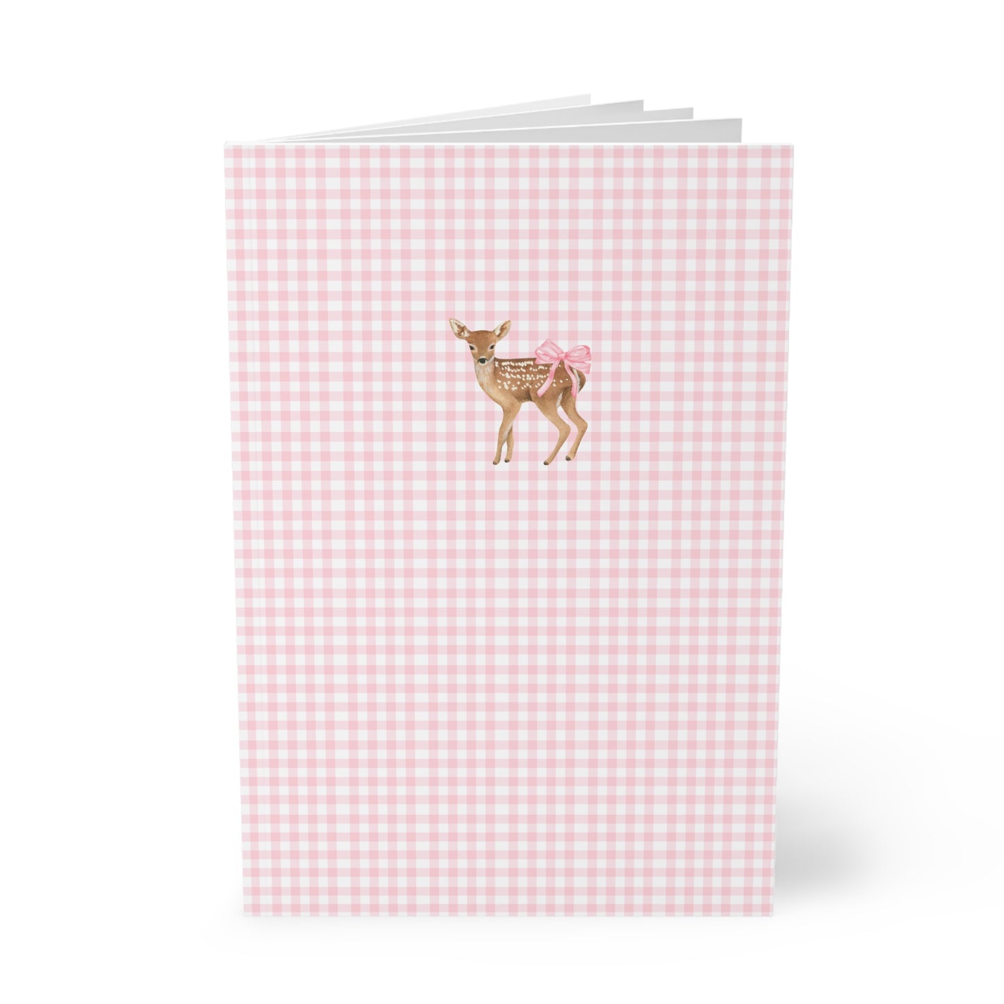 Coquette Pink Bow Deer Notebook – Adorable Pastel Journal