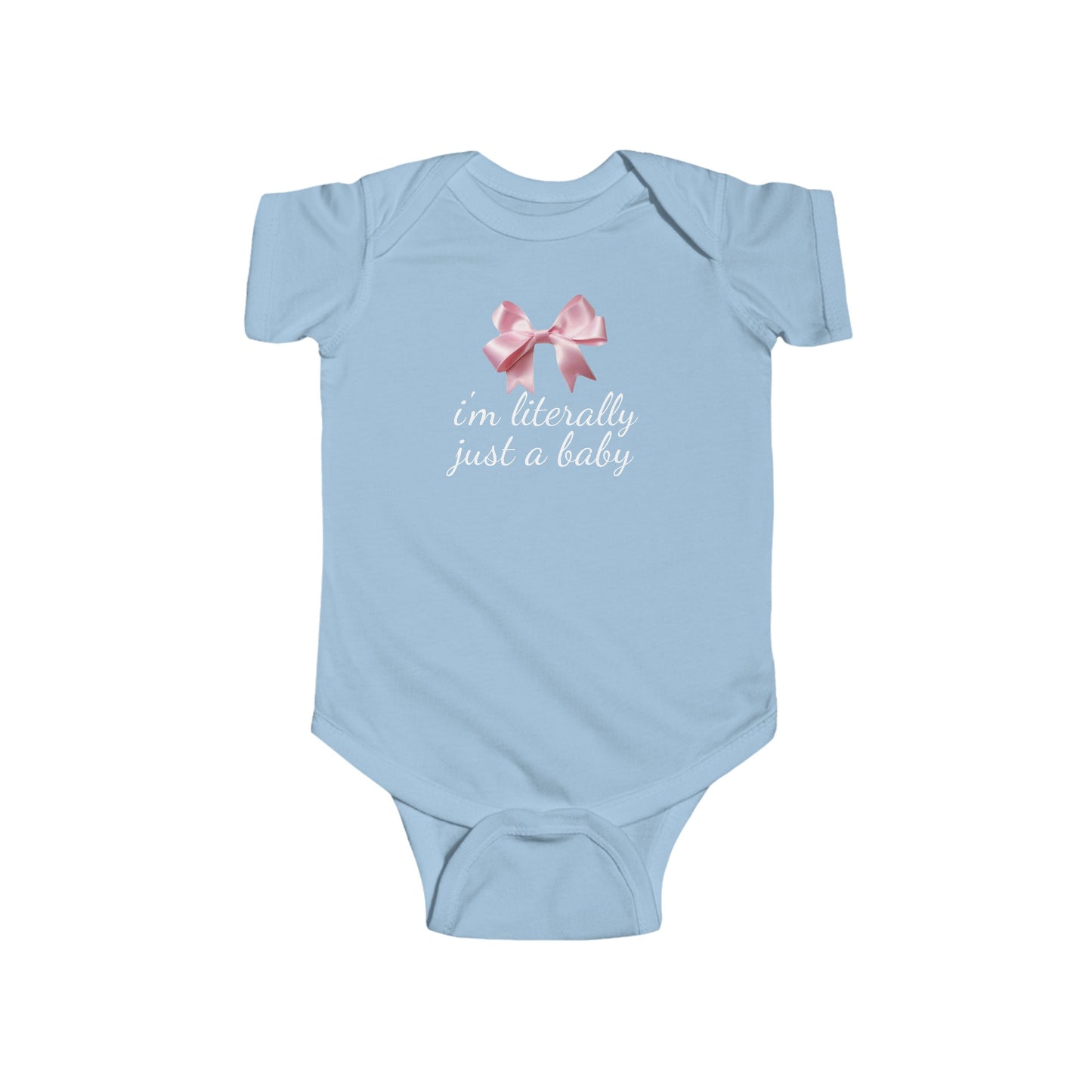 Cute Pink Bow Baby Onesie