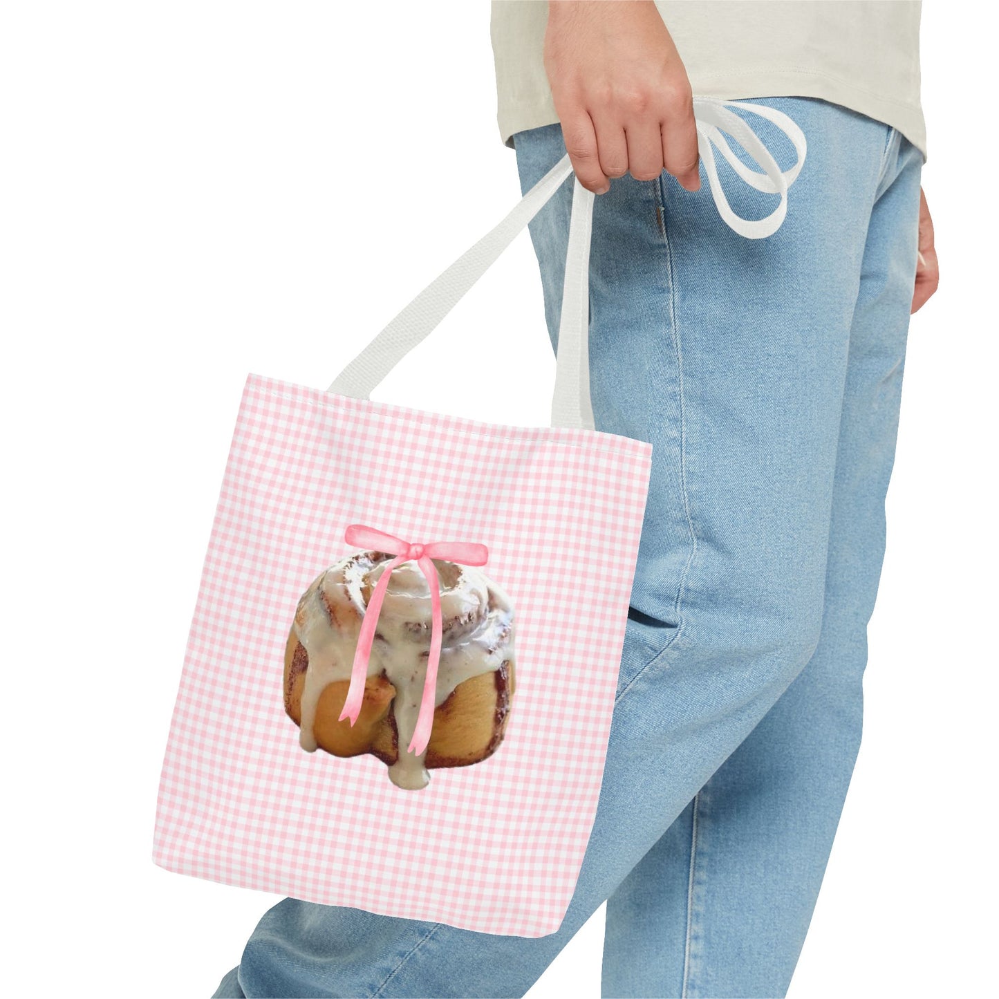 Cinnamon Roll Tote Bag – Pink Bow Coquette Edition