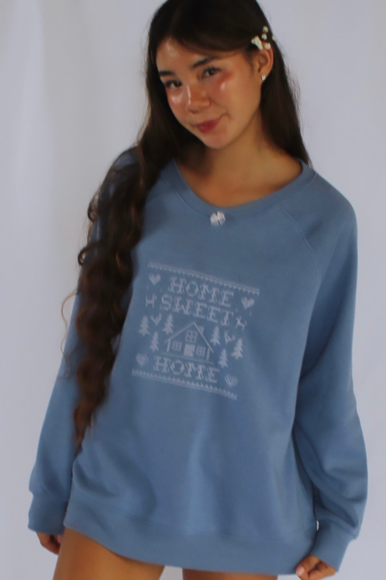 Home Sweet Home Sweater | Home Sweet Home Sweater | Embroidered Holiday Sweater | Scandinavian Holiday Sweater | Nordic Holiday Design