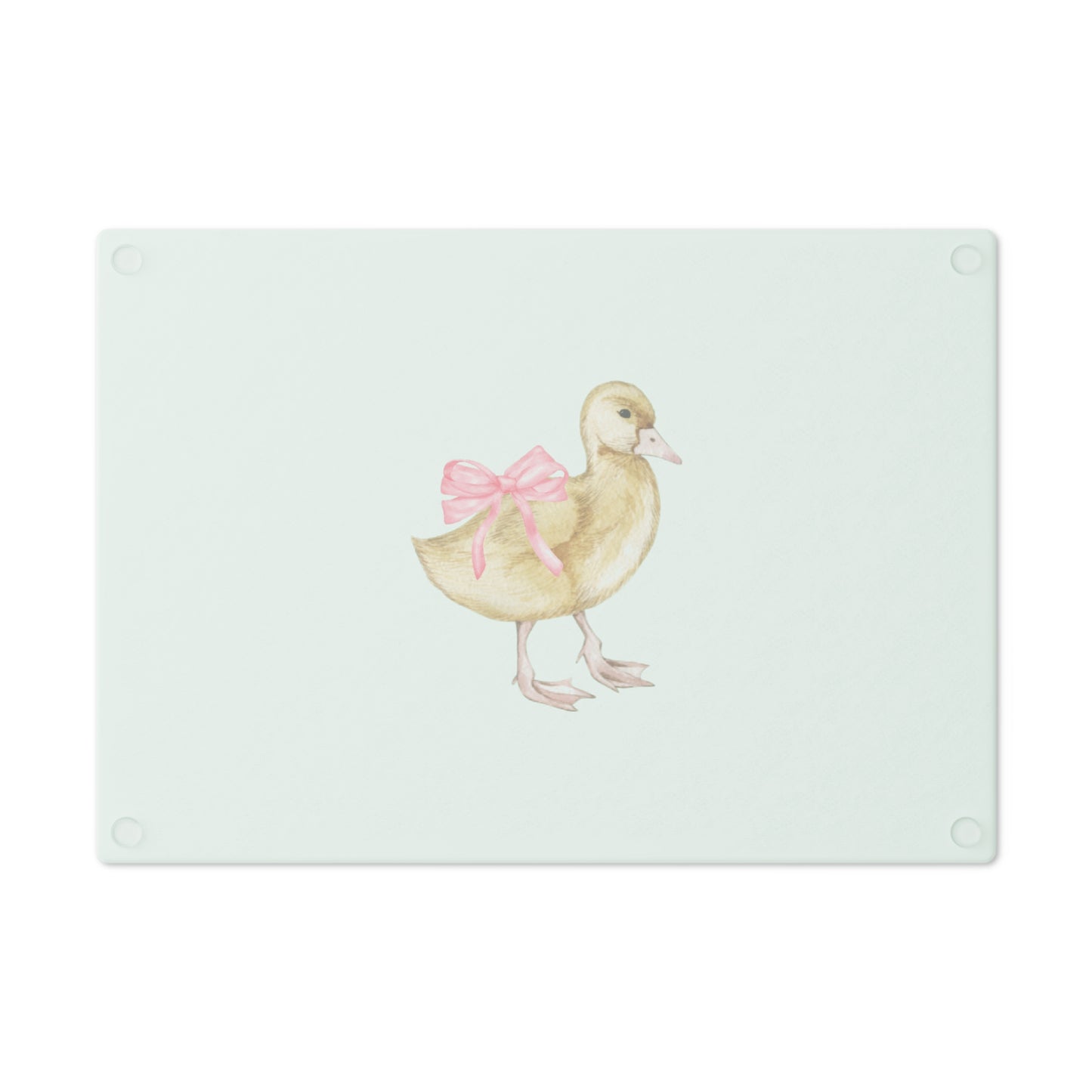 Adorable Bow Duck Tempered Glass Cutting Board | Cute Kitchen Accessory | Perfect Gift for Home Cooks