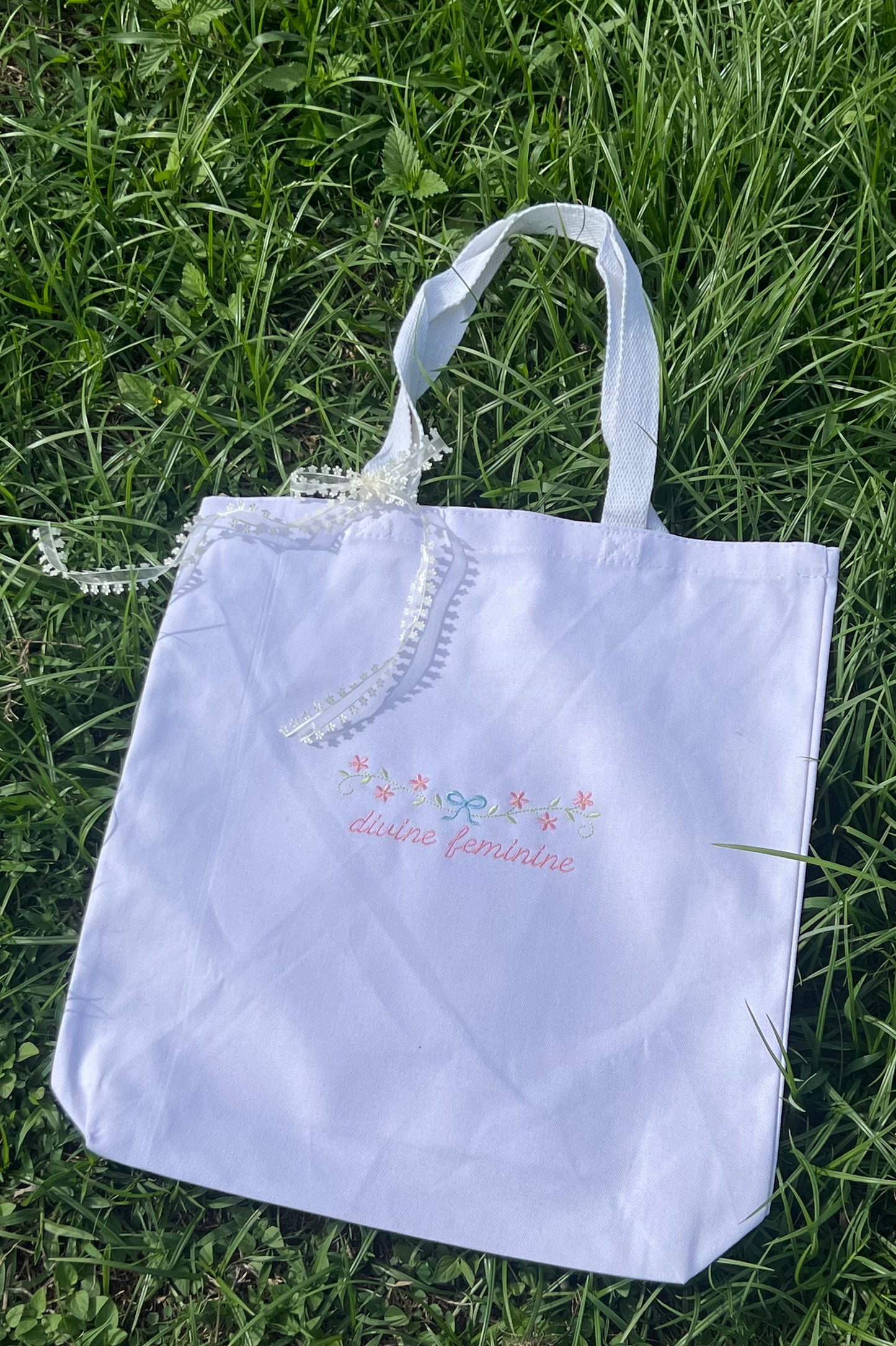 Divine Feminine Tote | Cottage core Tote Bags, Aesthetic Tote Bag, Vintage Classic Book Tote Bag, Tote Bag Gift for Friend, Handmade Bags