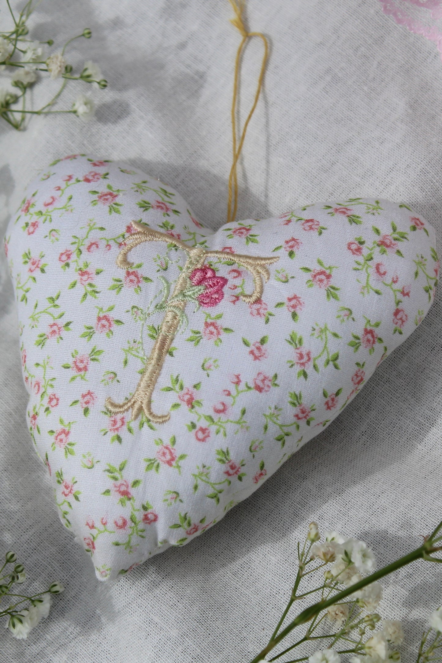 Embroidered Heart Ornament