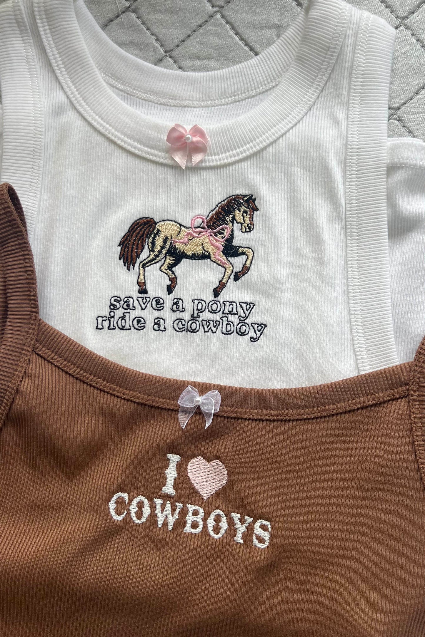 I Heart Cowboys Tank Top | Cute Western Graphic Tee | Trendy Cowgirl Style | Country Rodeo Vibe