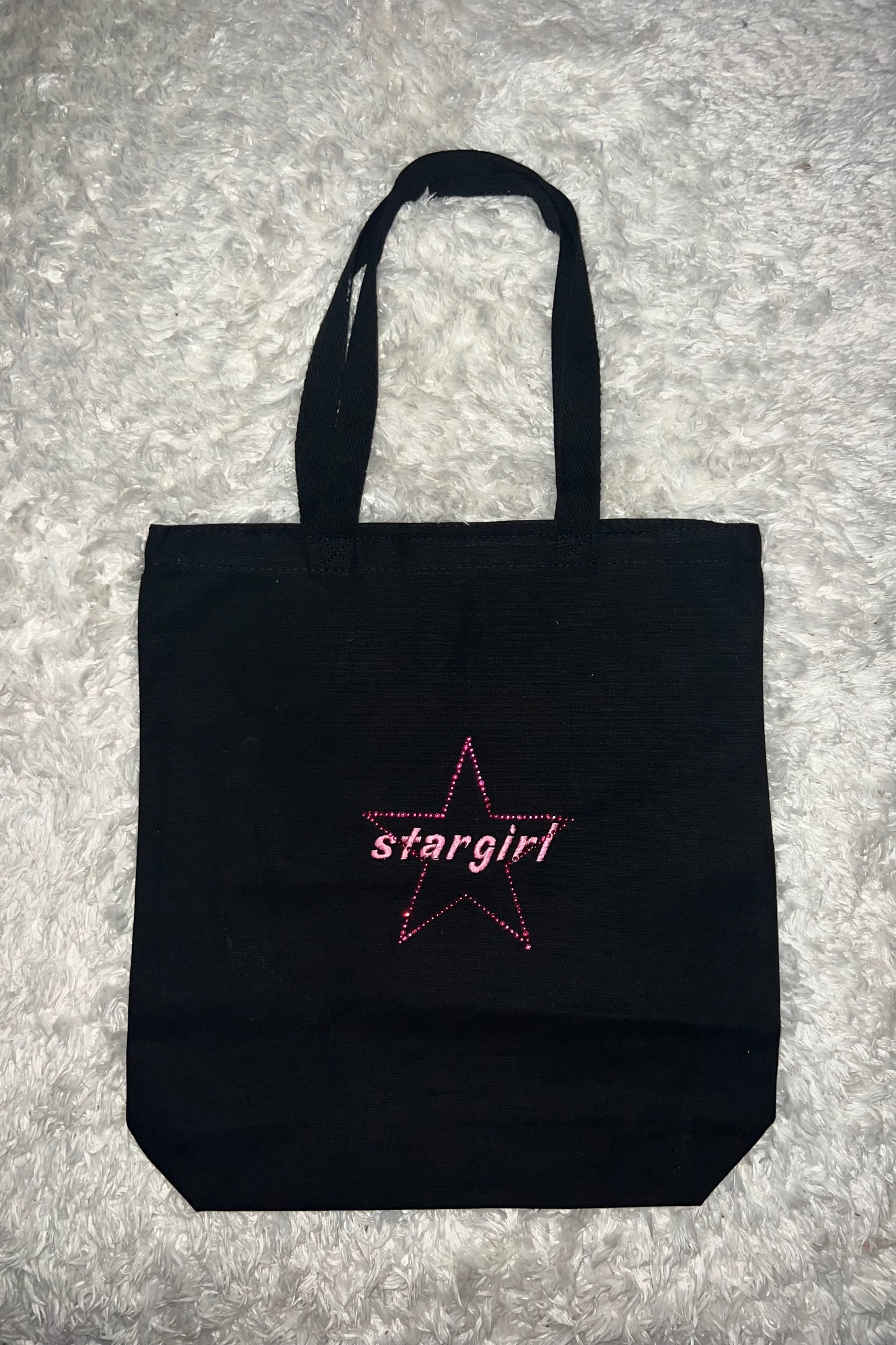 Star Girl Tote Bag | The Weeknd Inspired Rhinestone & Embroidery Design | Trendy Aesthetic Bag | Custom Fashion Accessory