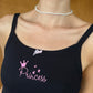 Princess Tank Top | Cute Princess Tank Top, Pink Princess Embroidered Tank, Trendy Princess Tank, Adorable Pink Princess Top, Princess Tank