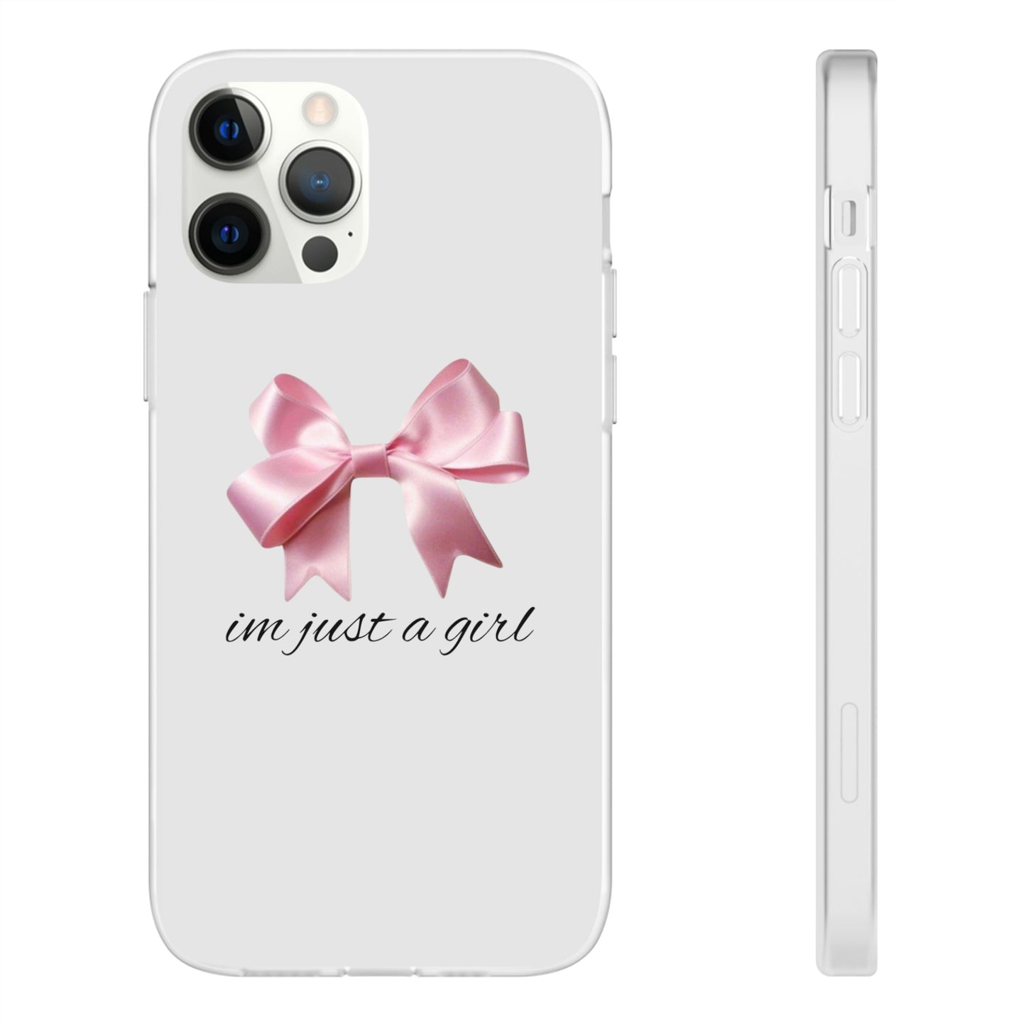 Coquette I'm Just a Girl Phone Case, Pink Bow Phone Case, Cute Coquette Phone Case, I'm Just a Girl Pink Phone Case, Pink Bow Phone Case