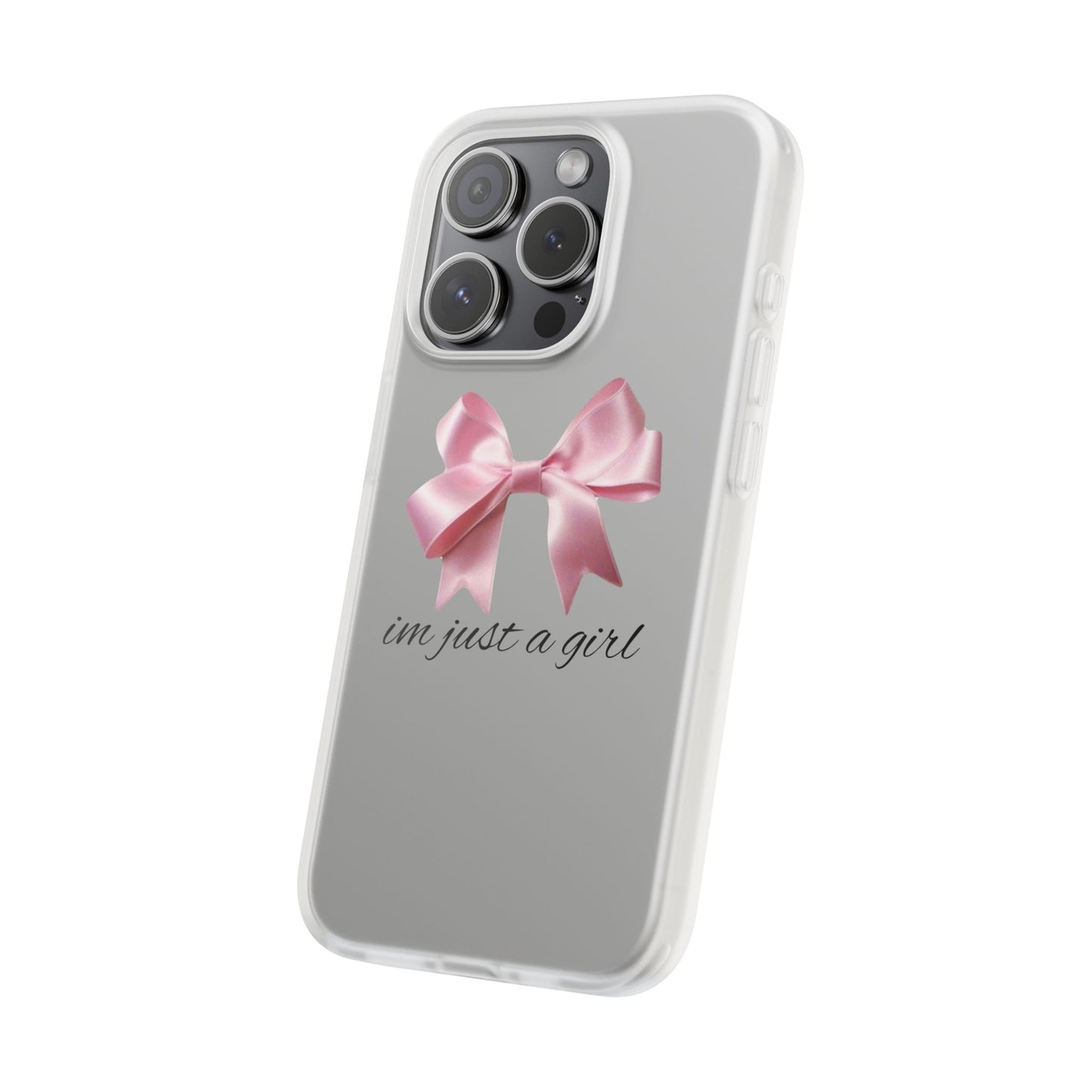 Coquette I'm Just a Girl Phone Case, Pink Bow Phone Case, Cute Coquette Phone Case, I'm Just a Girl Pink Phone Case, Pink Bow Phone Case