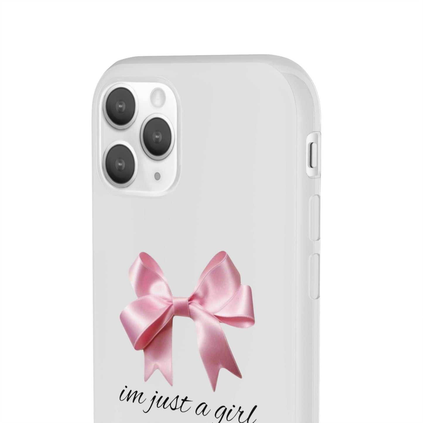 Coquette I'm Just a Girl Phone Case, Pink Bow Phone Case, Cute Coquette Phone Case, I'm Just a Girl Pink Phone Case, Pink Bow Phone Case