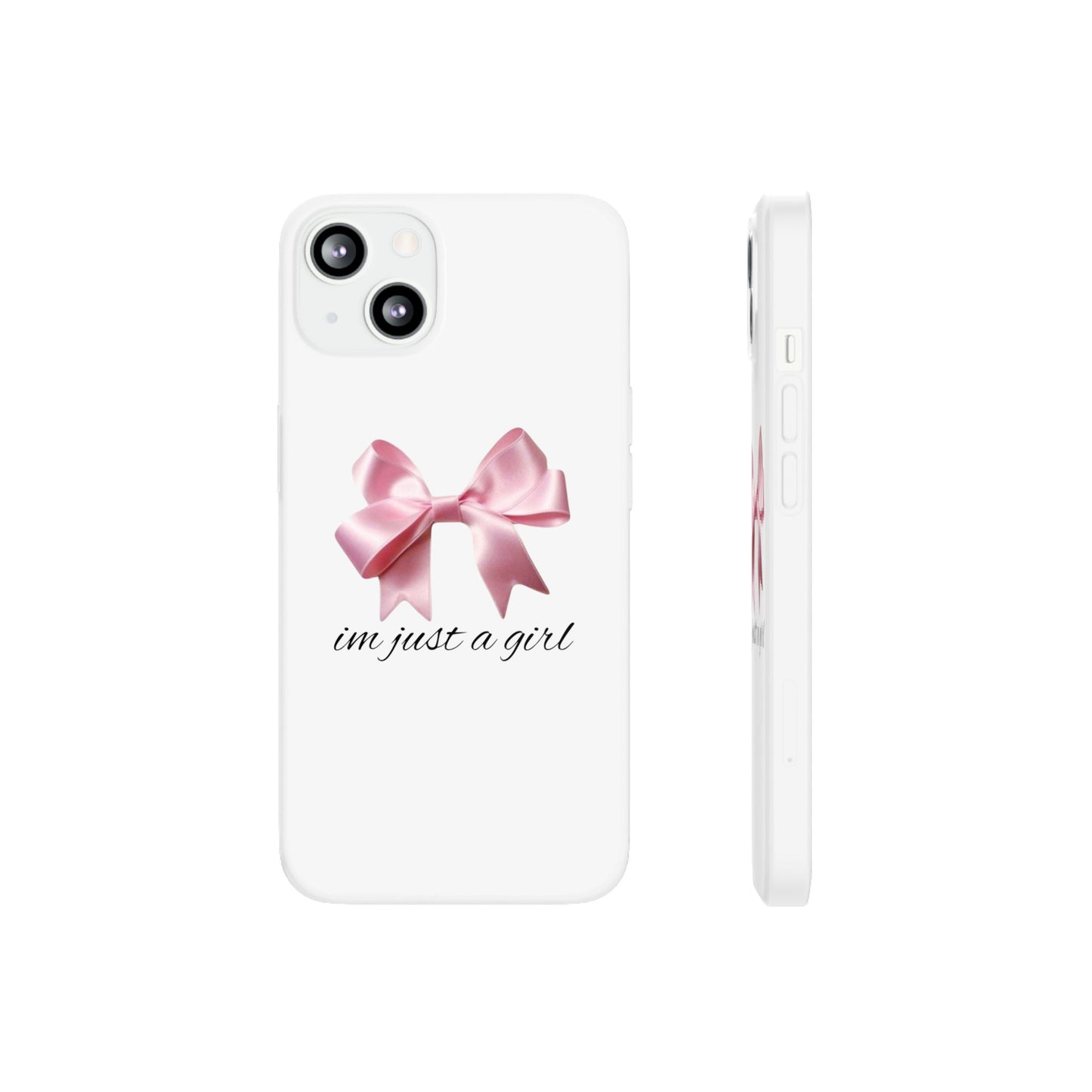 Coquette I'm Just a Girl Phone Case, Pink Bow Phone Case, Cute Coquette Phone Case, I'm Just a Girl Pink Phone Case, Pink Bow Phone Case