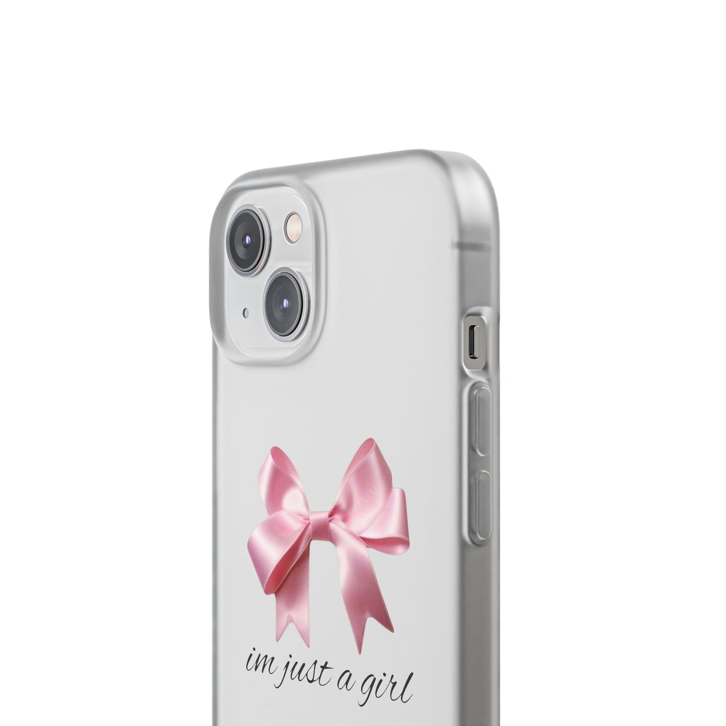 Coquette I'm Just a Girl Phone Case, Pink Bow Phone Case, Cute Coquette Phone Case, I'm Just a Girl Pink Phone Case, Pink Bow Phone Case