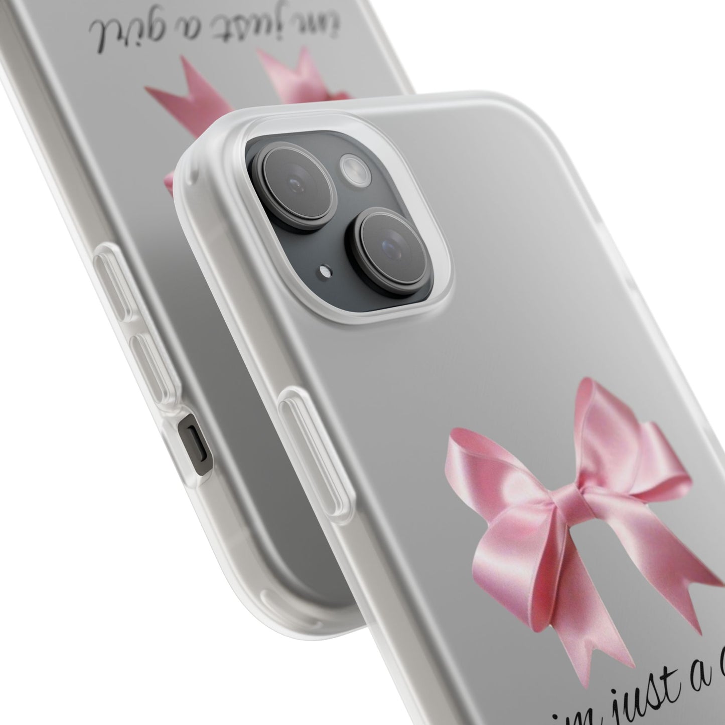 Coquette I'm Just a Girl Phone Case, Pink Bow Phone Case, Cute Coquette Phone Case, I'm Just a Girl Pink Phone Case, Pink Bow Phone Case