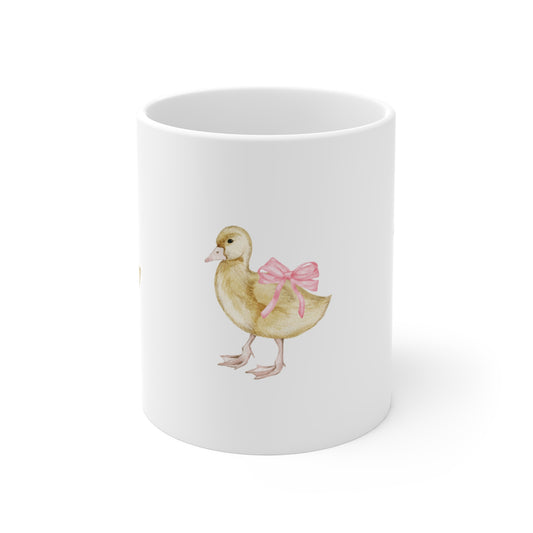 Coquette Duck Bow Mug – Adorable Pastel Mug