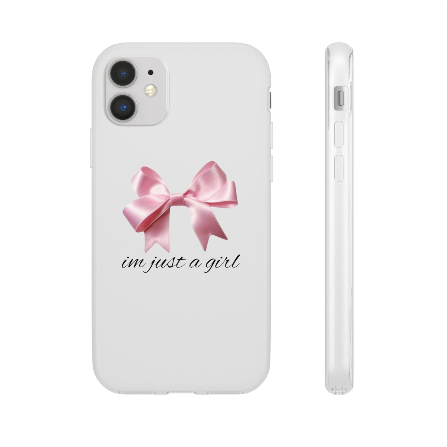 Coquette I'm Just a Girl Phone Case, Pink Bow Phone Case, Cute Coquette Phone Case, I'm Just a Girl Pink Phone Case, Pink Bow Phone Case