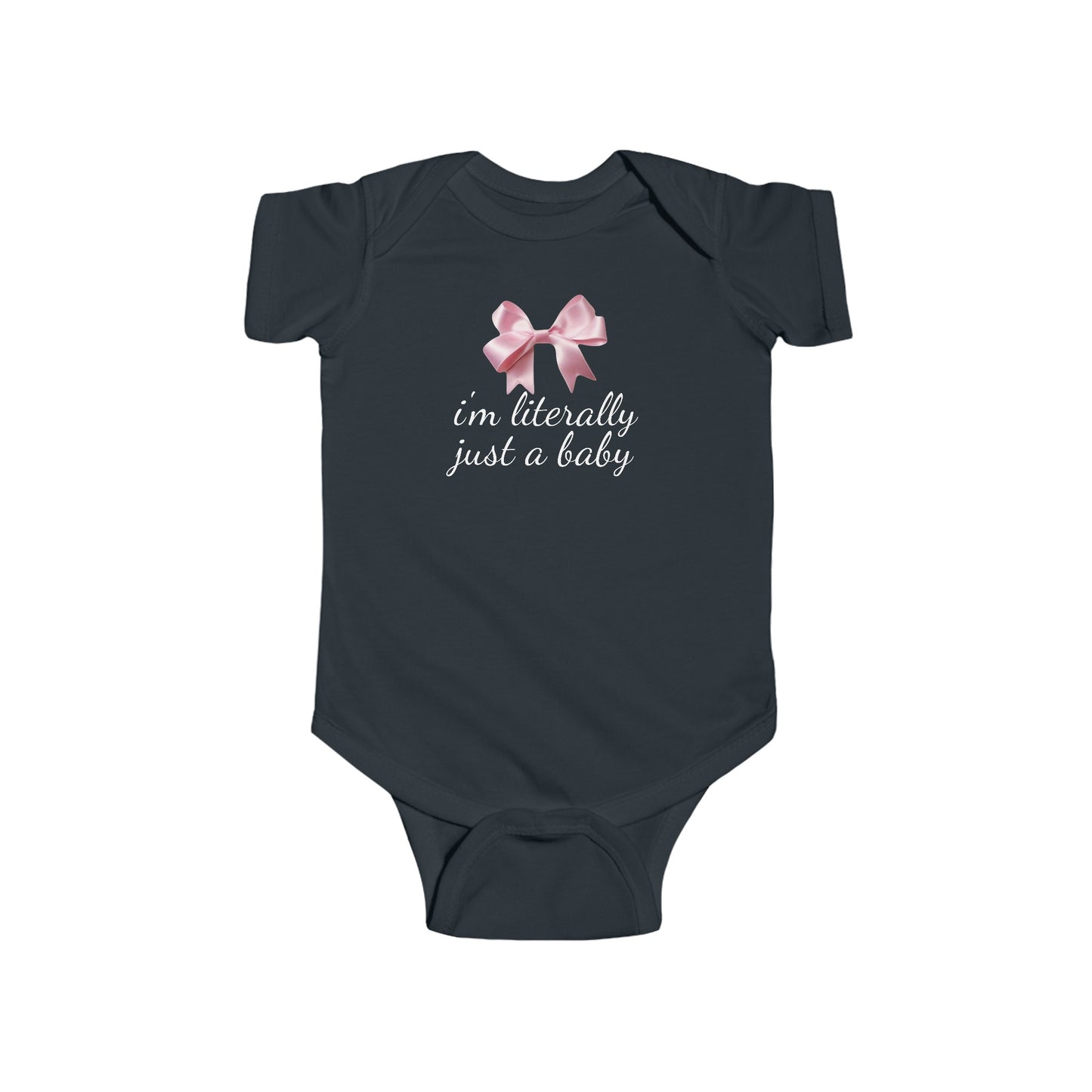 Cute Pink Bow Baby Onesie