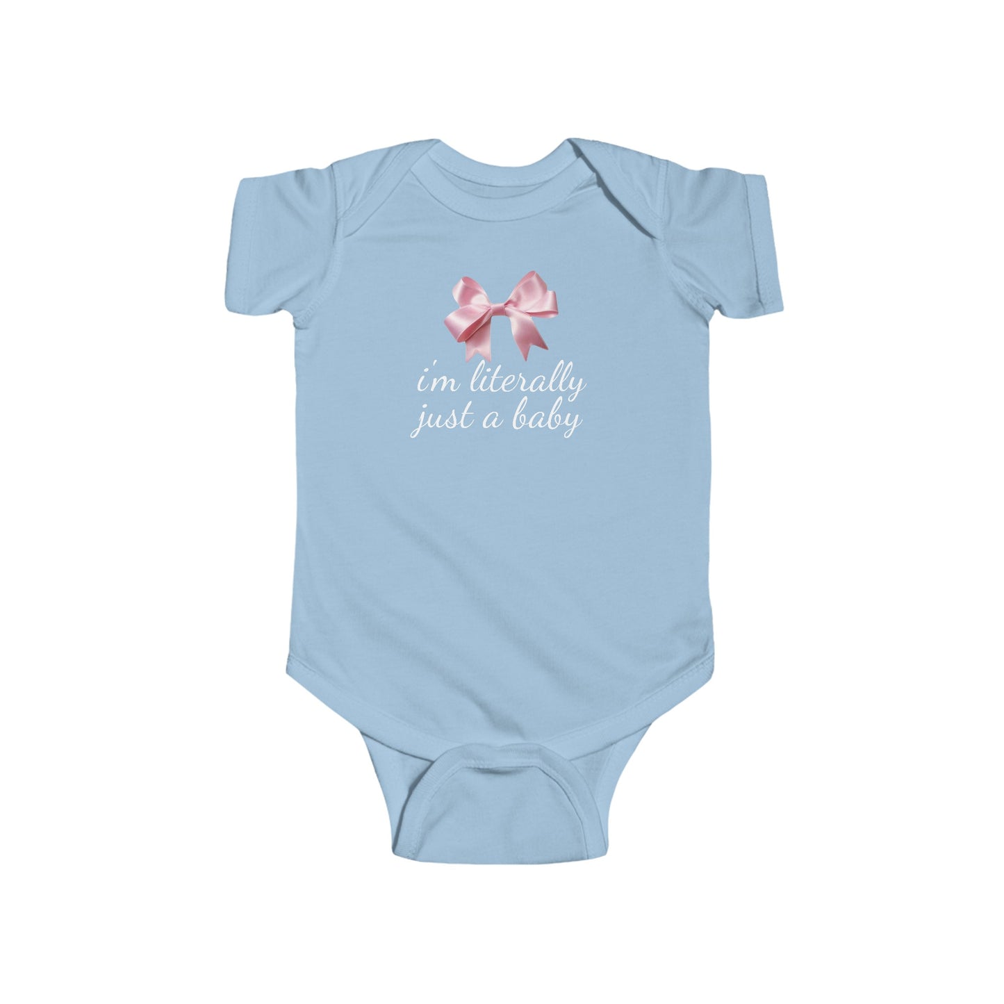 Cute Pink Bow Baby Onesie