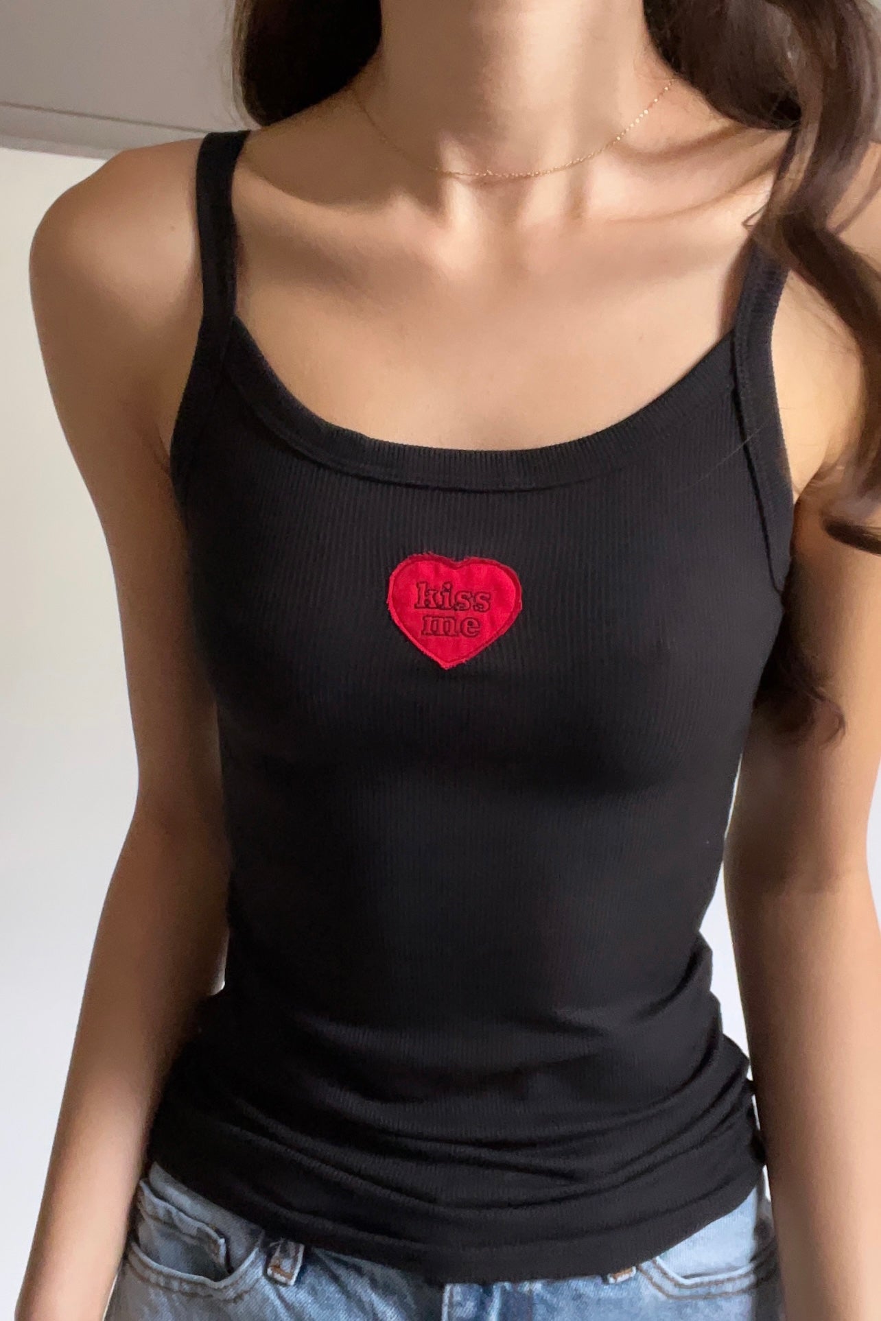 Kiss Me Tank Top - Red Heart