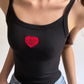 Kiss Me Tank Top - Red Heart