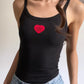 Kiss Me Tank Top - Red Heart