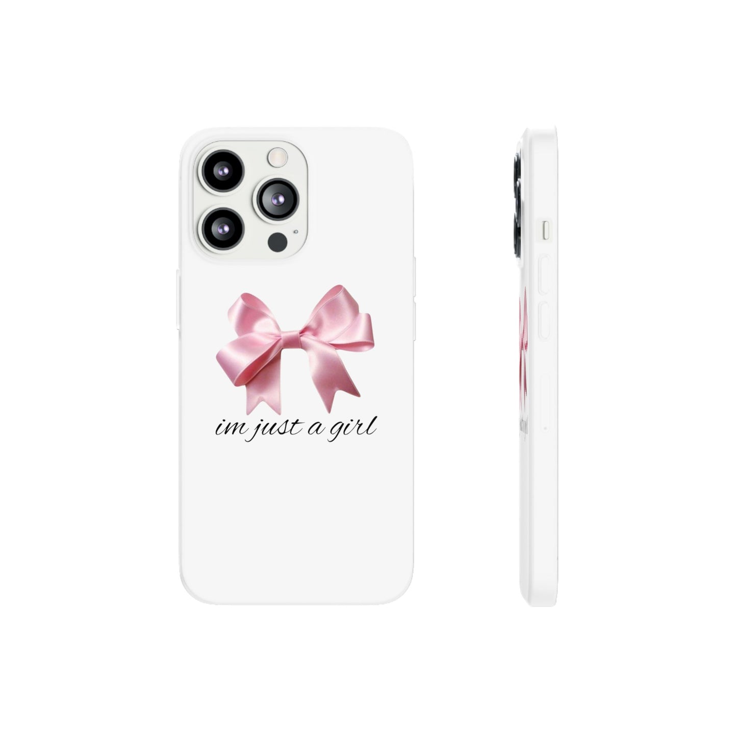 Coquette I'm Just a Girl Phone Case, Pink Bow Phone Case, Cute Coquette Phone Case, I'm Just a Girl Pink Phone Case, Pink Bow Phone Case