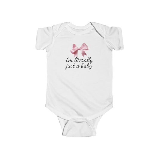 Cute Pink Bow Baby Onesie