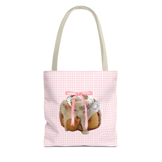 Cinnamon Roll Tote Bag – Pink Bow Coquette Edition