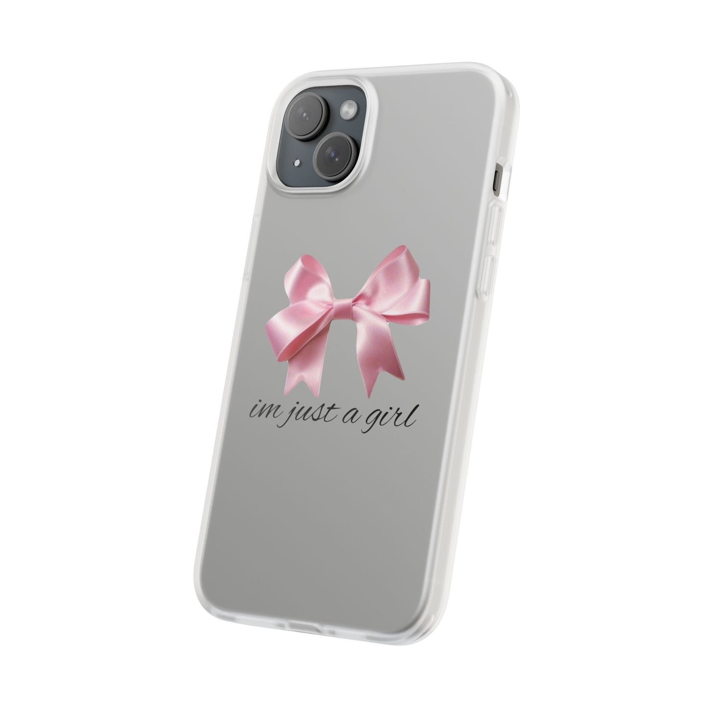 Coquette I'm Just a Girl Phone Case, Pink Bow Phone Case, Cute Coquette Phone Case, I'm Just a Girl Pink Phone Case, Pink Bow Phone Case