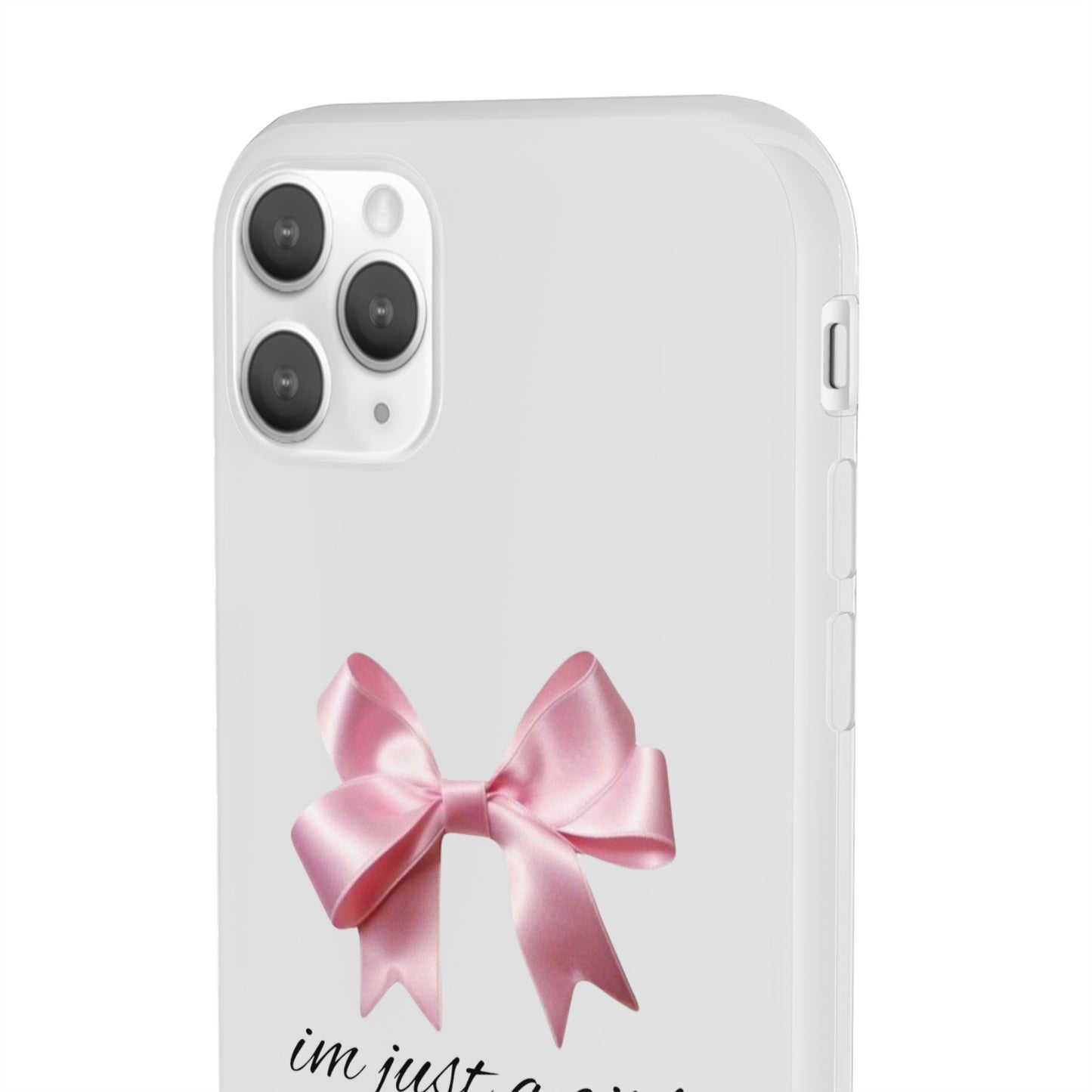 Coquette I'm Just a Girl Phone Case, Pink Bow Phone Case, Cute Coquette Phone Case, I'm Just a Girl Pink Phone Case, Pink Bow Phone Case