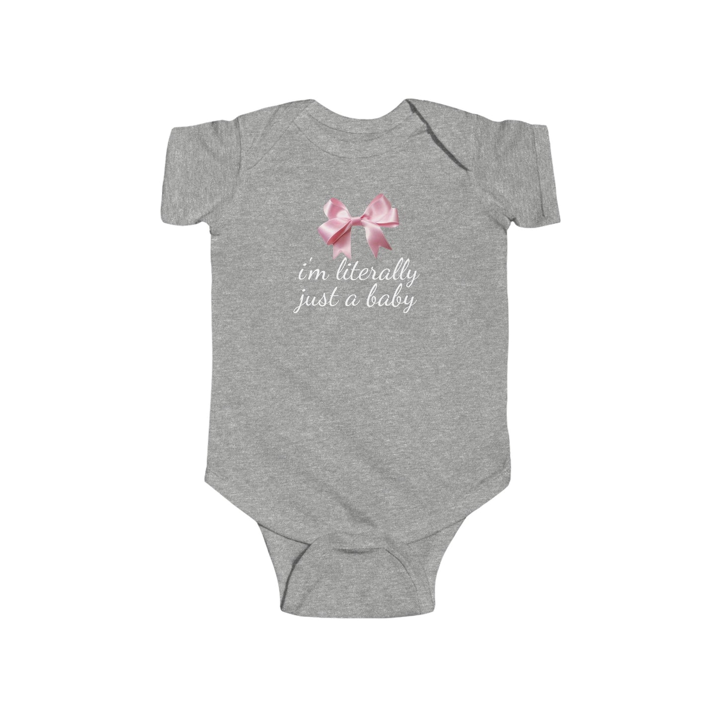 Cute Pink Bow Baby Onesie