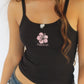 Hanalei Hibiscus Embroidered Tank Top | Tropical Floral Top | Cute Hawaiian Hibiscus Design | Trendy Summer Top