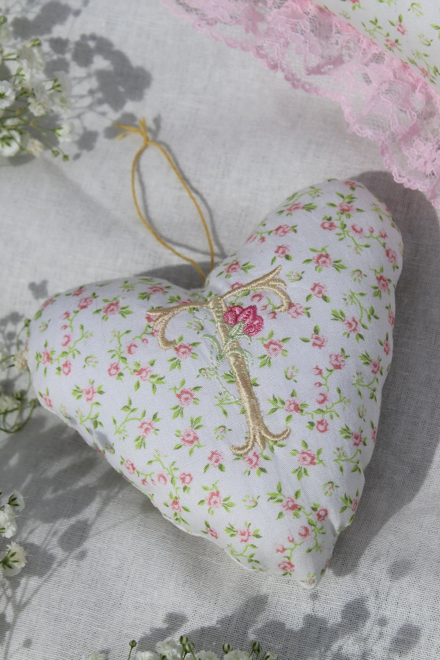 Embroidered Heart Ornament