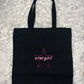 Star Girl Tote Bag | The Weeknd Inspired Rhinestone & Embroidery Design | Trendy Aesthetic Bag | Custom Fashion Accessory