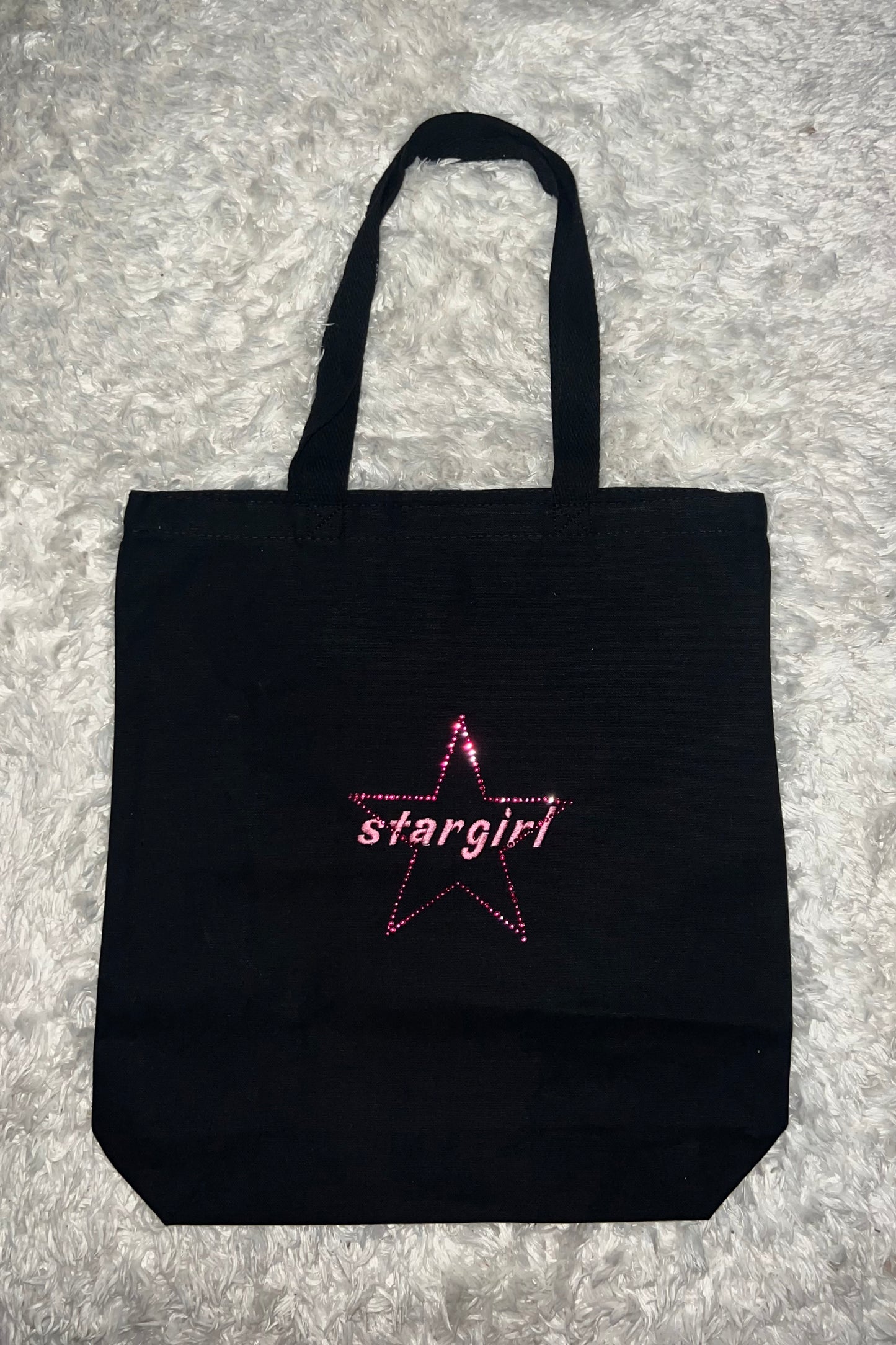 Star Girl Tote Bag | The Weeknd Inspired Rhinestone & Embroidery Design | Trendy Aesthetic Bag | Custom Fashion Accessory