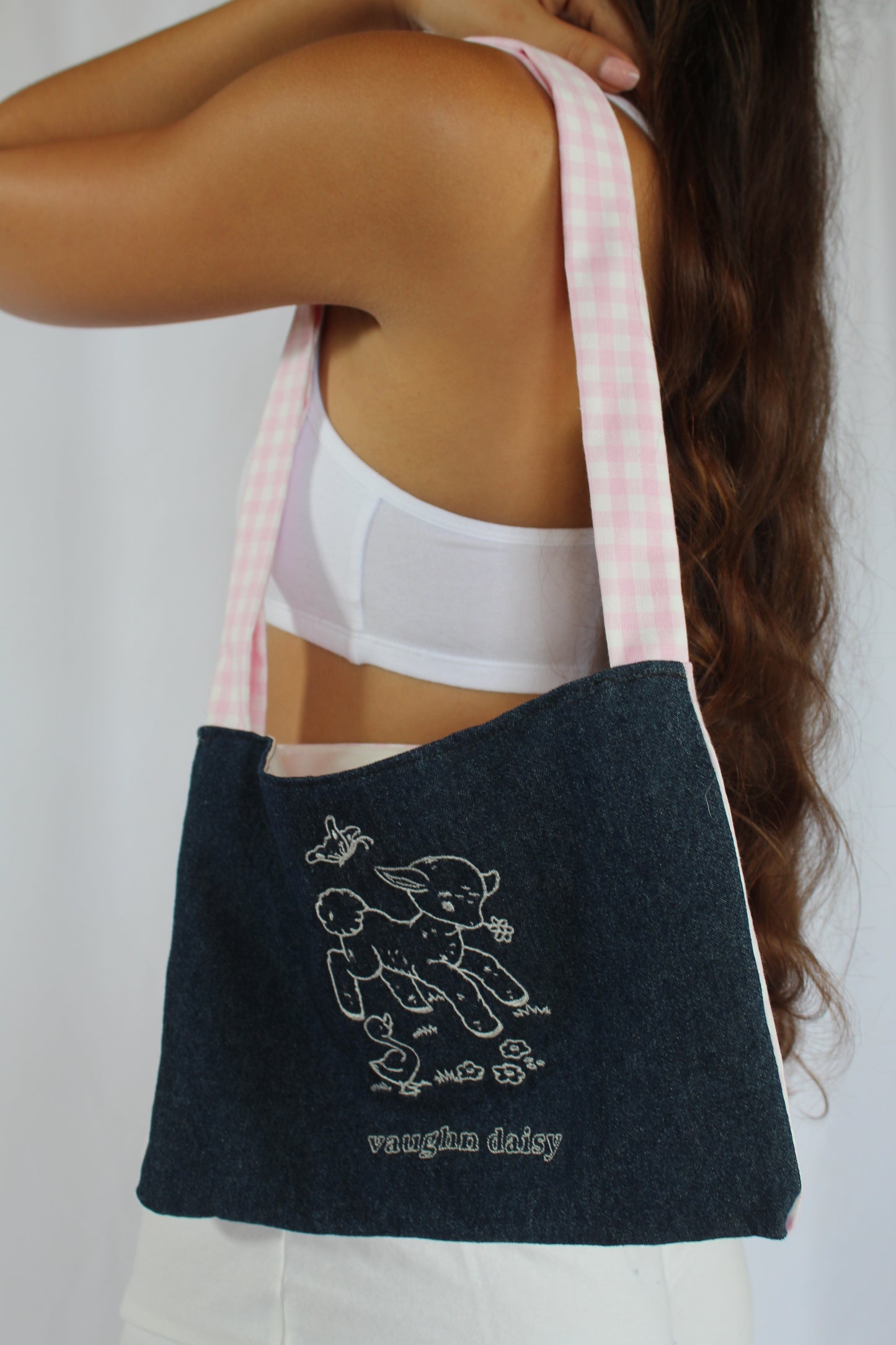 Handmade Cottage Denim Lamb Bag