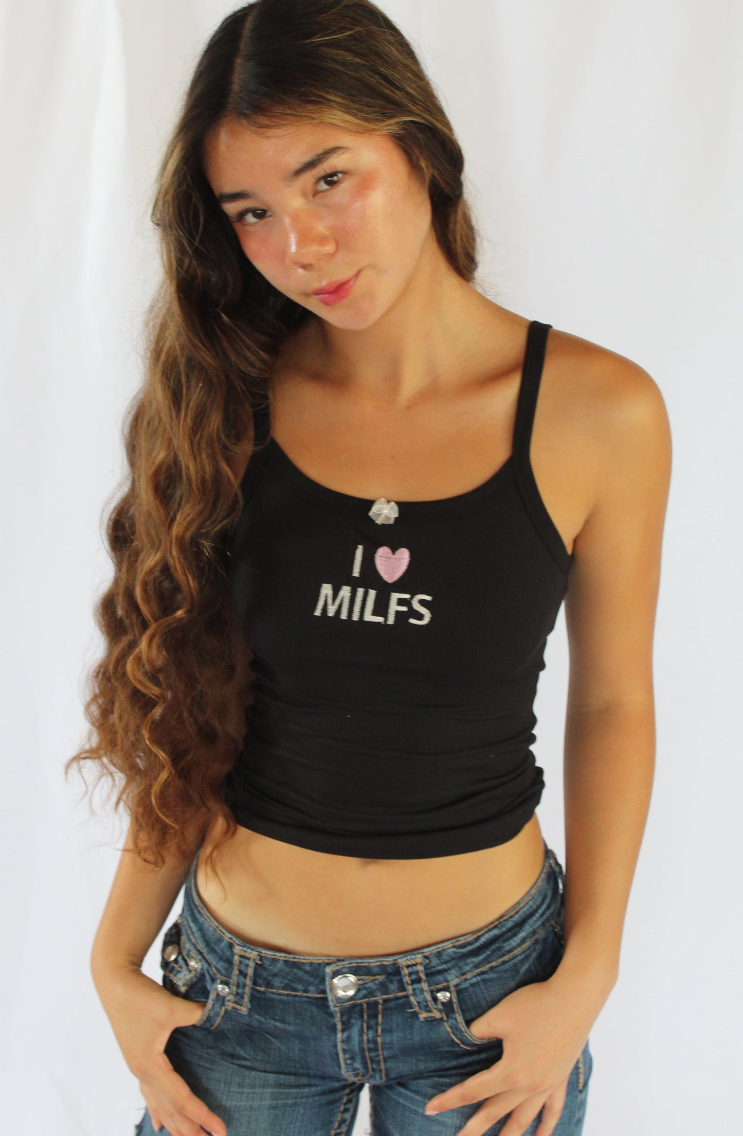 I Heart MILFs Tank Top | Playful Graphic Tee | Bold Statement Top | Trendy Fun Fashion