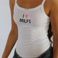 I Heart MILFs Tank Top | Playful Graphic Tee | Bold Statement Top | Trendy Fun Fashion